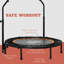 HOMCOM ft Round Fitness Trampoline with Handlebar