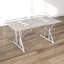 Table de cuisine extensible de style nordique, table de salle à manger extensible, avec base en tréteaux robuste