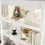 Élégante armoire de rangement blanche avec éclairage DEL et commode à 4 tiroirs
