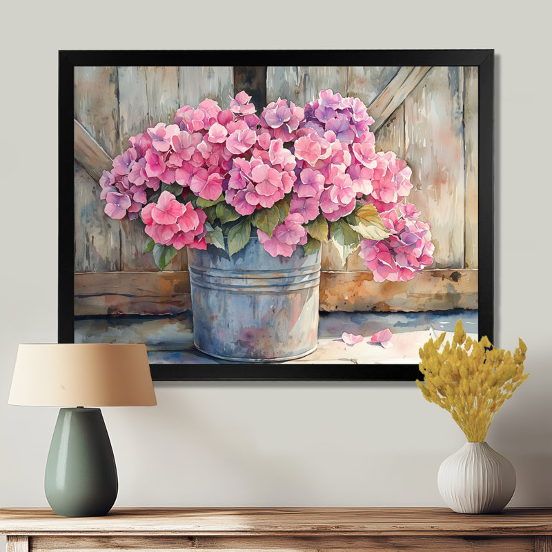 Distin - Floral Wall Art, Reproduction encadrée d'une seule photo, Noir, noir, noir, noir, H 12 po x l 20 po
