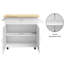 Chariot roulant pour îlot de cuisine sur roulettes avec étagère à épices, armoire de rangement, tiroirs et tablettes réglables-57998969