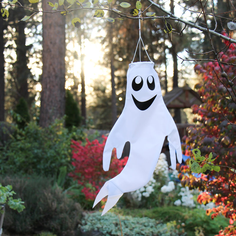 Ghost Windsock, 18" H x 12" W x 3" D