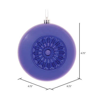 4.75" Shiny Star Brite Ball Ornament