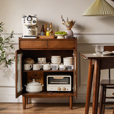 Double Door Glass Accent Cabinet