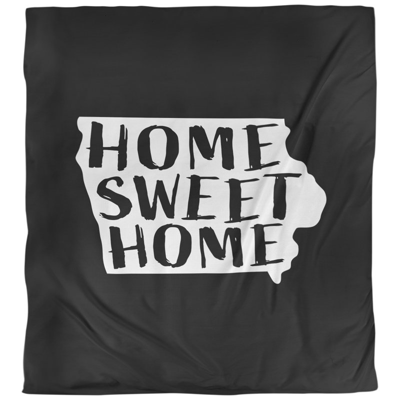 Housse de couette iowa doux, Noir, Polyester brossé