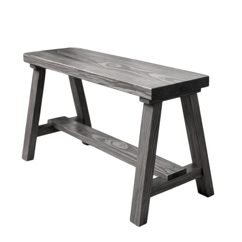 Heritage Farmhouse Bench, Gray, 21" H x 36" W x 16" D