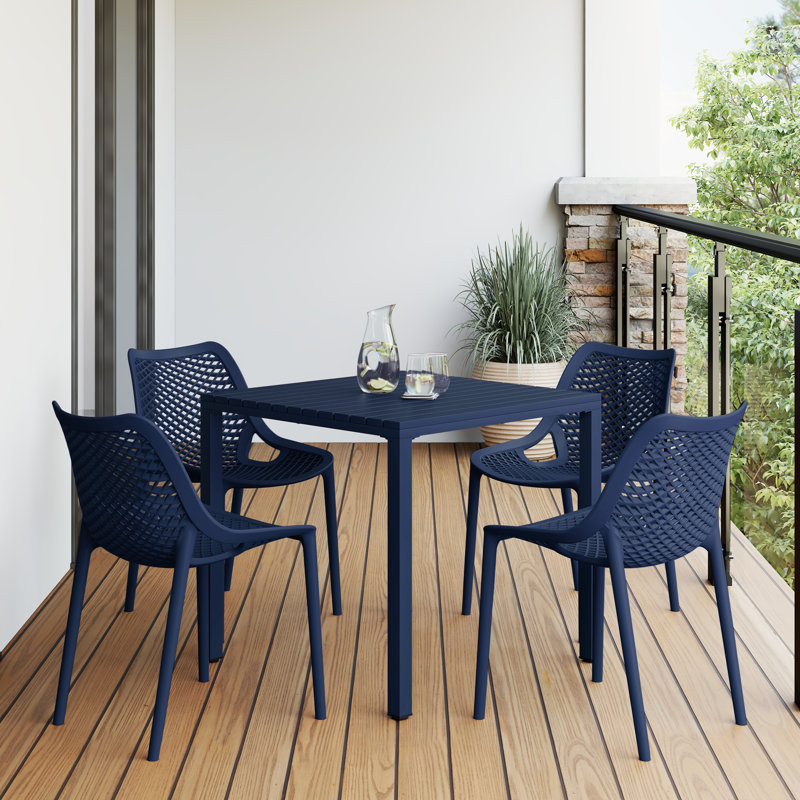 Ensemble repas carré pour 4 personnes, Navy