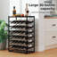 Multi-tiered Wine Bottle Rack Brown