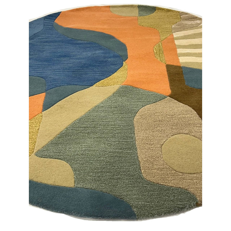 One-of-a-Kind Round 5' Hand Tufted Area Rug
