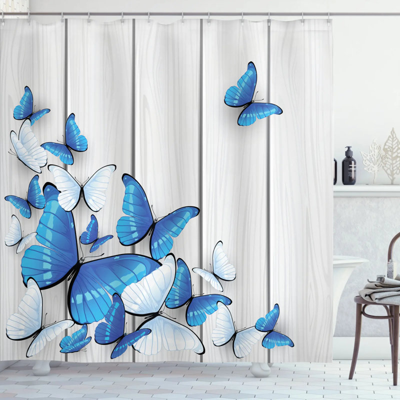 Shower Curtain with Hooks Included, 75" H x 69" W