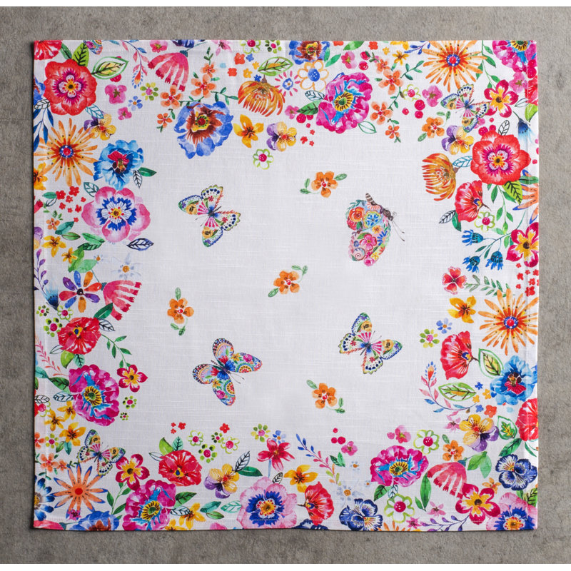 Cotton Floral Square Napkin