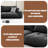 Black 100% Polyester Modular Sofa cushion couch-109304816-109304817