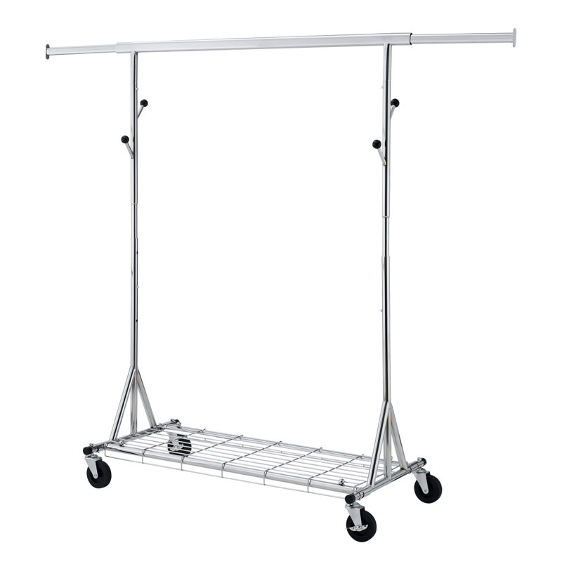 Clothes Rack Heavy Duty Clothing Rack 600LBS Rolling Clothes Racks  Hanging Clothes,  Commercial Garment Rack Heavy Duty Clothes Rack Collapsible ＆ Portable Clothing Rack With Wheels