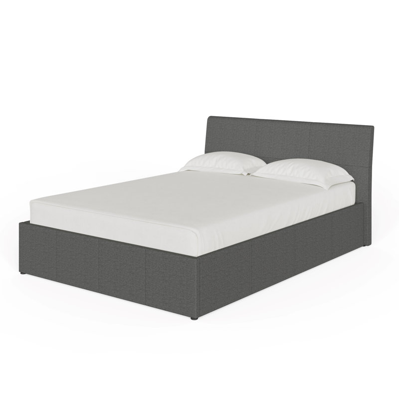 Baucom Upholstered Ottoman Storage Bed, Double (4'6), Grey