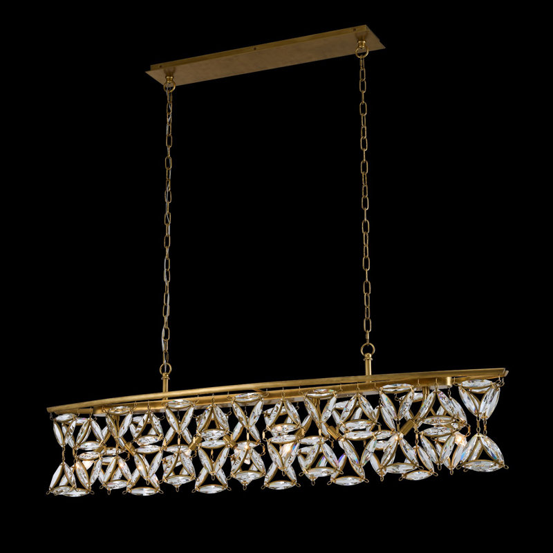 Triangulo 8 LT True Brass/Clear Linear Pendant Allegri