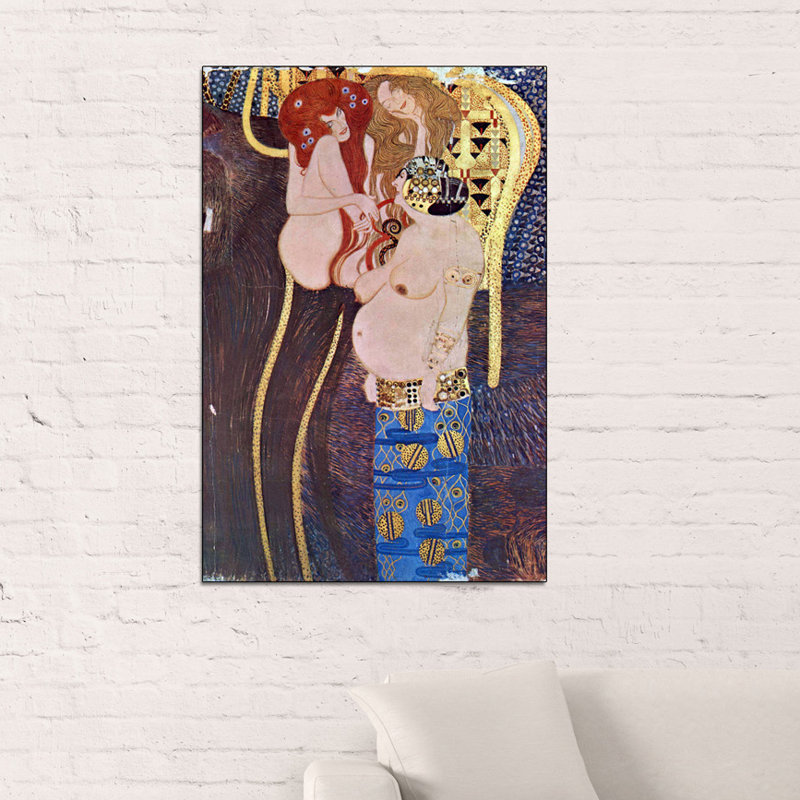 Gustav Klimt - Wrapped Canvas Painting, 90cm H x 60cm W x 1.8cm D