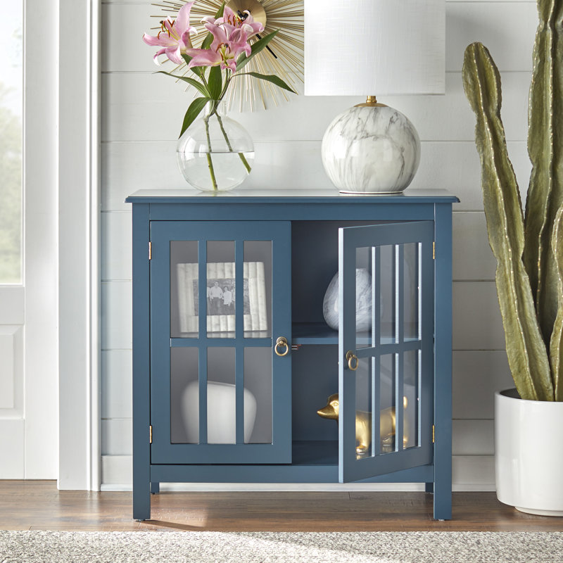 Phillips 2-Door Paneled Accent Cabinet , Blue