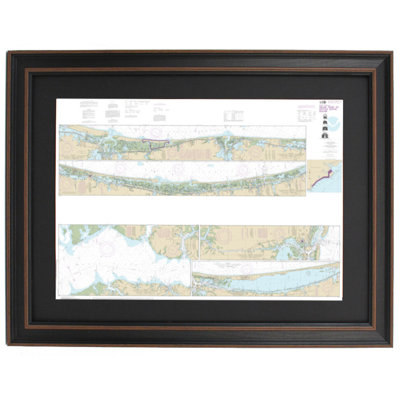 Intracoastal Waterway Neuse River To Myrtle Grove Sound | Nautical Chart | Framed Print