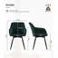 50cm H Velvet Upholstered Metal Armchair-753692472