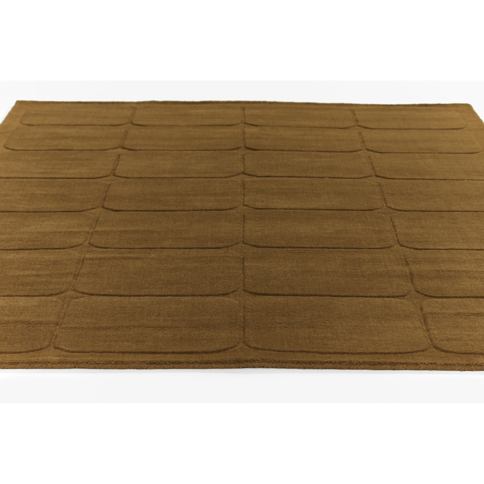Aldery Copper Hand-Loomed Geometric Wool Rug, 2' X 3'