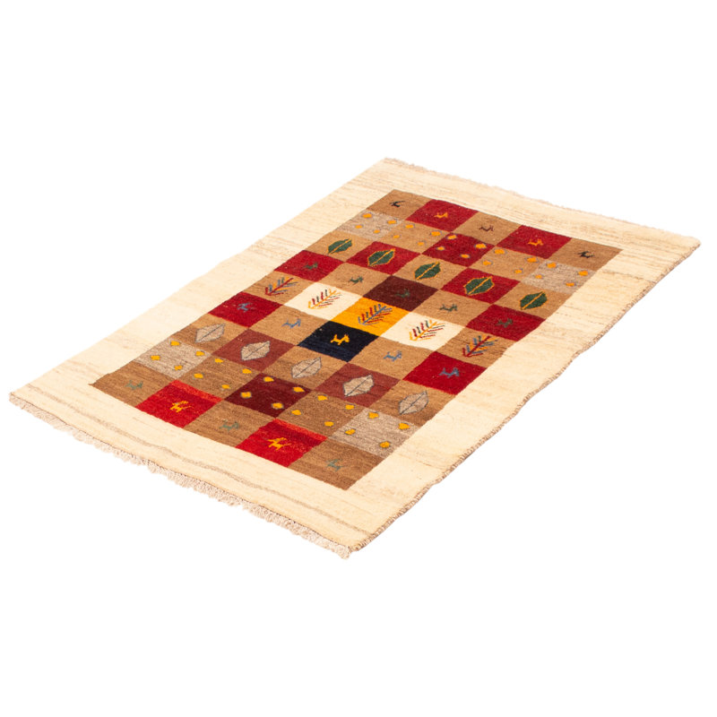 Tapis rouge Aamna Gabbeh 3 pi 10 po x 5 pi 7 po