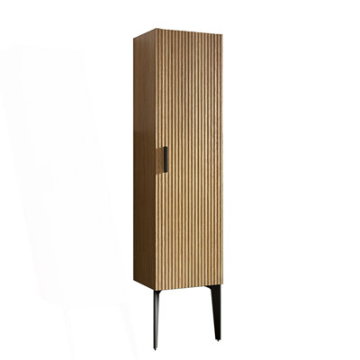 Striped Bathroom Side Cabinet, Freestanding Storage Cabinet, Living Room Cabinet