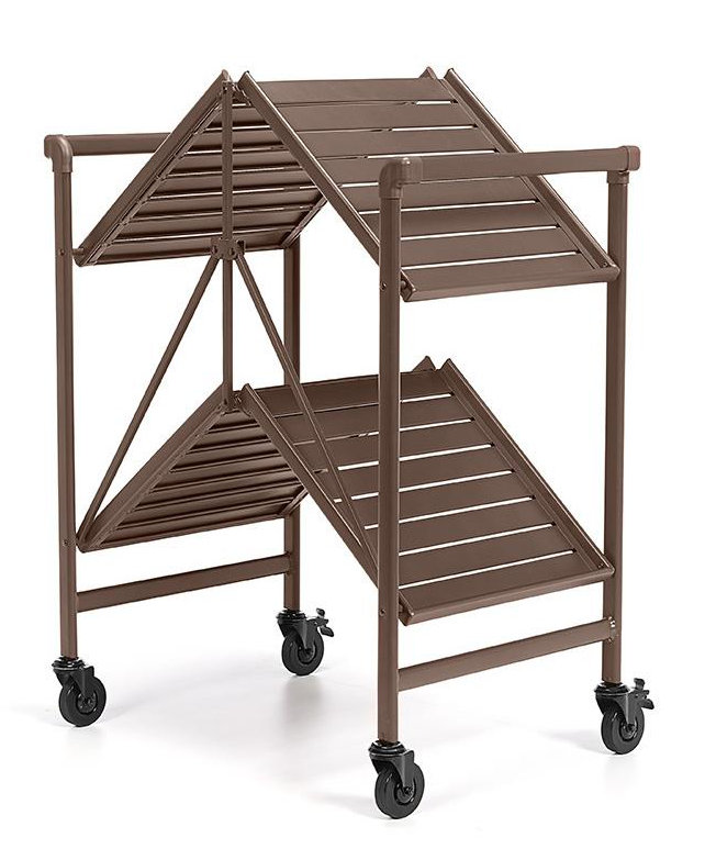 Metal Bar Cart, Sandy Brown