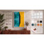 Teal and Gold Division Geometric - Wrapped Canvas-6356251-6356226