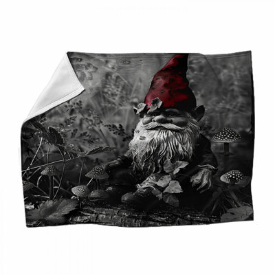 Gnome Fleece Throw Blanket - Decor Throws for Sofas or Beds