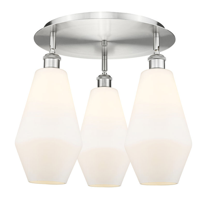 Plafonnier encastré Amylea, Nickel satiné, Blanc mat
