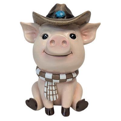 Cochon de campagne avec chapeau