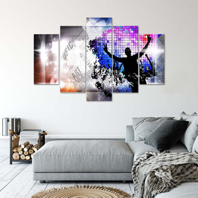 Pop Art Dance - 5 Piece No Frame Print on Canvas