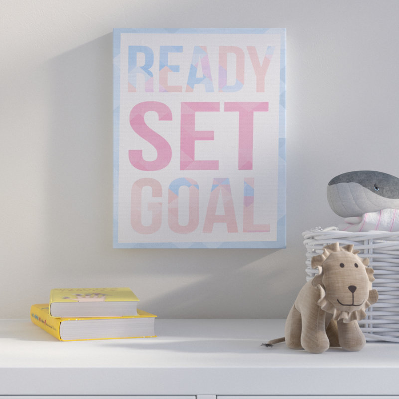 « ready set goal », art mural, H 20 po x l 16 po x P 1,5 po, Toile tendue