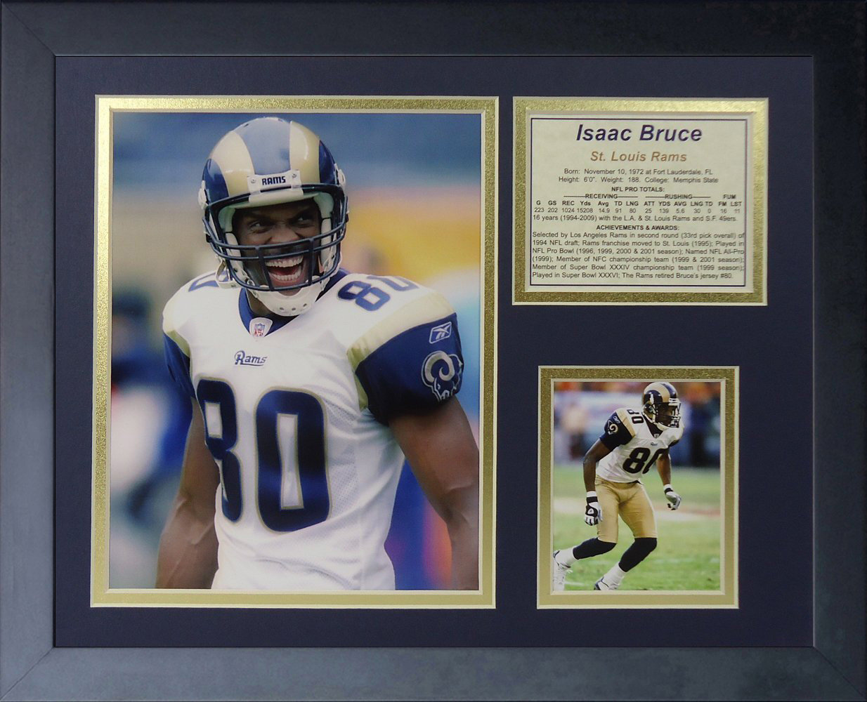 Legends Never Die Louis Rams Isaac Bruce Framed Memorabili - Main Image