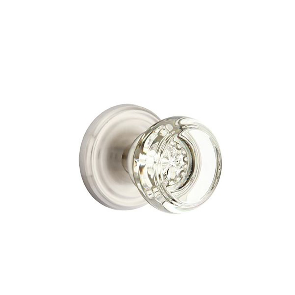 Emtek Passage Knobset w/ Regular Rosette and Georgetown Glass Knob Emtek 