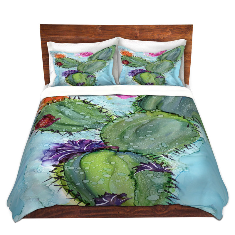 Ensembles de housse de couette DiaNoche en microfibre par Shay Livenspargar - Cactus Love