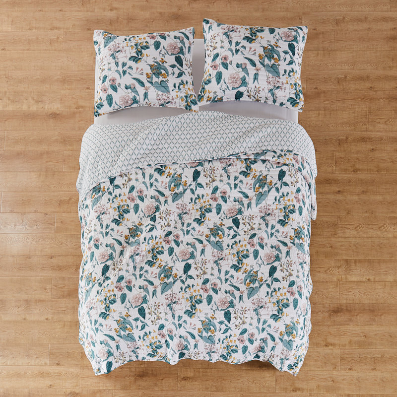 Verity Teal King Quilt Set