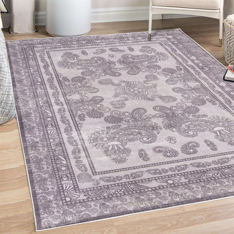 Tapis décoratif Boho, Rectangle 4 pi x 5 pi 5 po