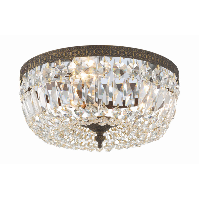 Plafonnier encastré 3 lumières 14 po Eila, Majestueux bois poli