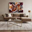 «Music», instruments de musique, toile rouge-767322216
