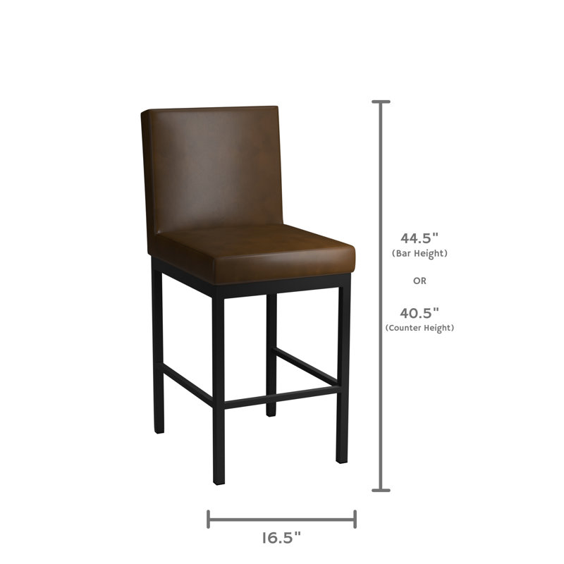 Tabouret de comptoir stationnaire 26 po, Tabouret de comptoir (siège d'une hauteur de 26 p, Brun foncé