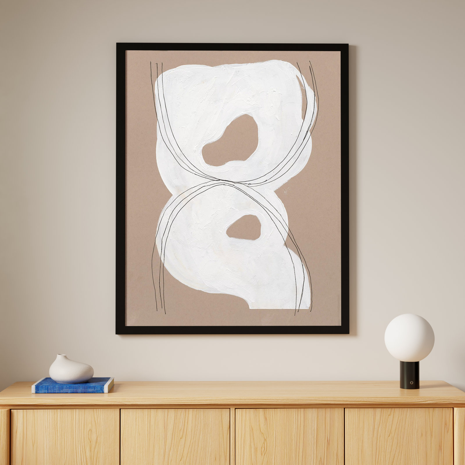 Free Form 1 by Andrea Stokes, Black, 38" H x 30" W x 1.25" D