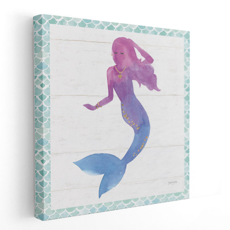«Mermaid Friends III», reproduction d'art sur toile, H 30 po x l 30 po