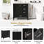 Ensemble de meuble-lavabo moderne avec lavabo 30 po, meuble-lavabo moderne avec porte à fermeture douce et 3 tiroirs, structure en bois massif (noir)-124456447
