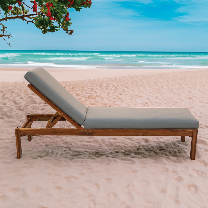 Coussin de chaise longue d'extérieur Tommy Bahama, résistant à l'eau et à la décoloration Sunbrella, L 26 po x L 82 po