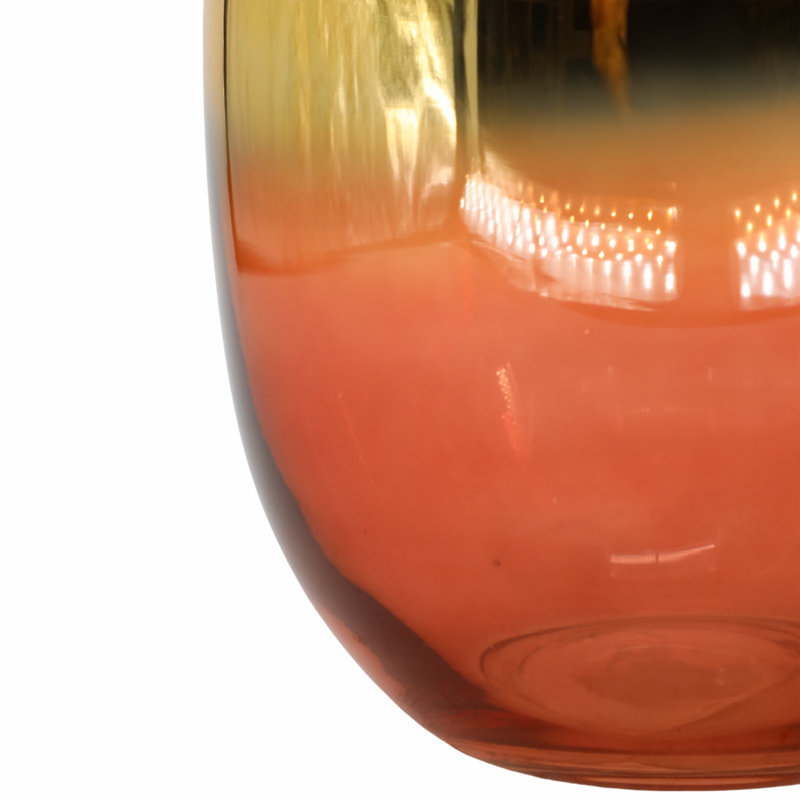Vase en verre Glam, H 10 po x l 7 po x P 7 po