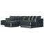 Canapé modulaire double 4 pièces Nyrie et 1 repose-pieds de cocktail inclus Nyrie-100929442