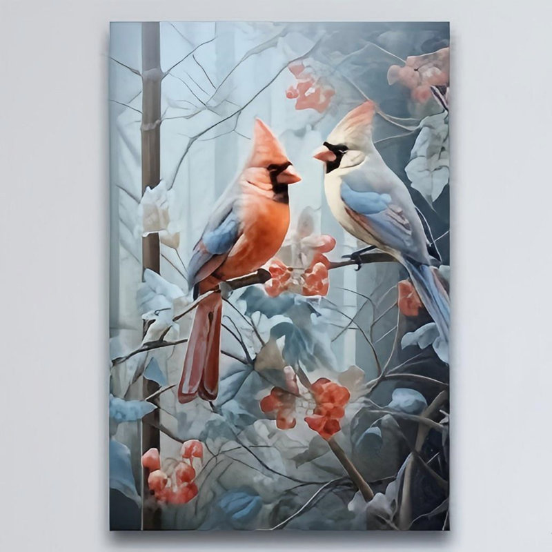Art mural 24 po x 36 po Birds