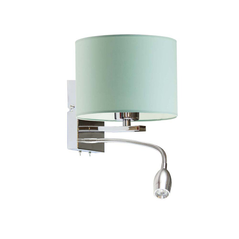 Audreigh Steel LED Armed Sconce, Chrome, Mint
