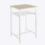 Table de bar, équipée de 2 tabourets de bar, avec dossier et cloison-1797900408